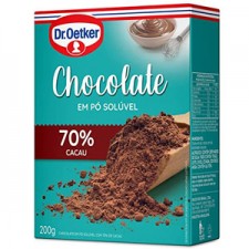 Chocolate em po soluvel 70% cacau / Dr. Oetker 200g
